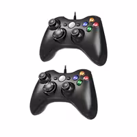 دسته بازی دوبل طرح XBOX مدل USB360-2 - مشکی