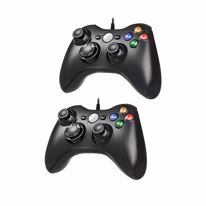 دسته بازی دوبل طرح XBOX مدل USB360-2 - مشکی