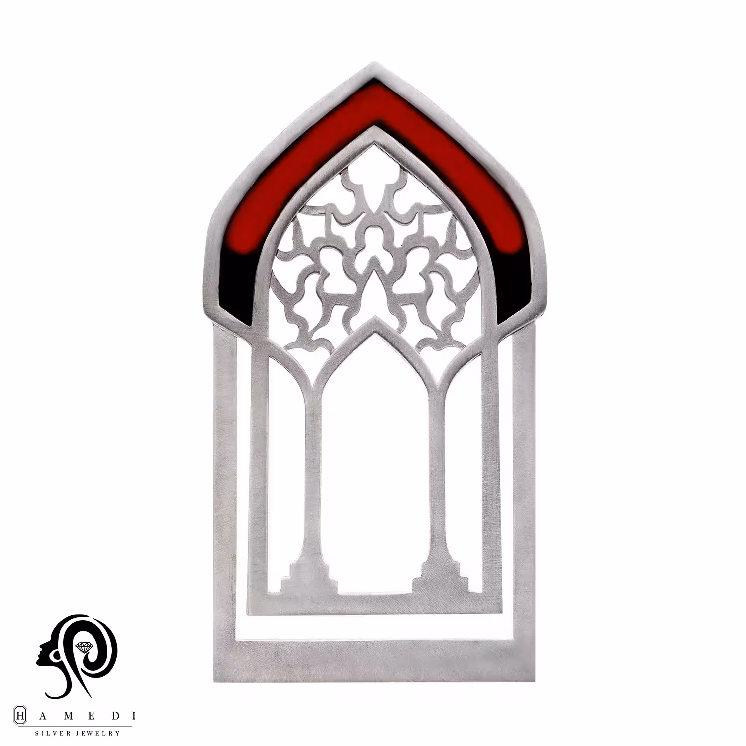 نشان کتاب نقره بوکمارک محراب ایرانی مدل BMIM 1