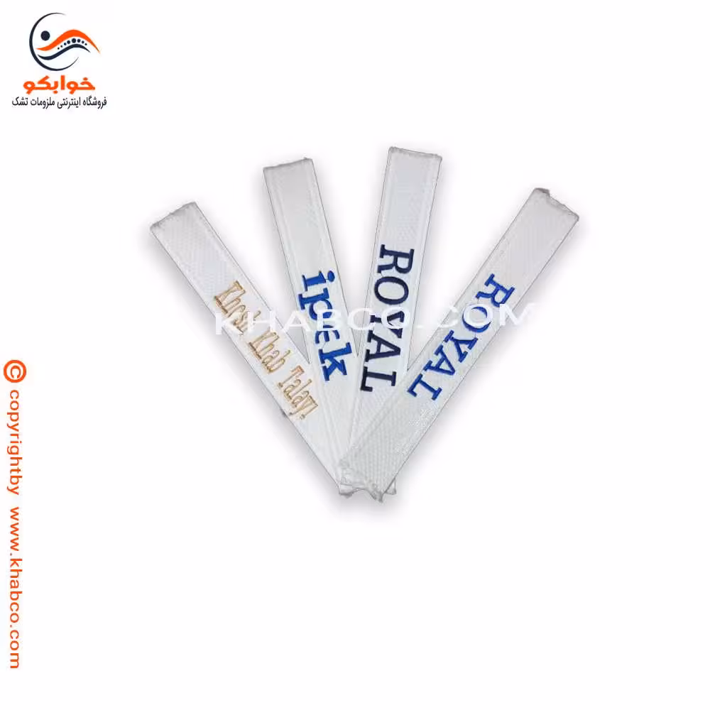 دستگیره پارچه ای سفید با گلدوزی