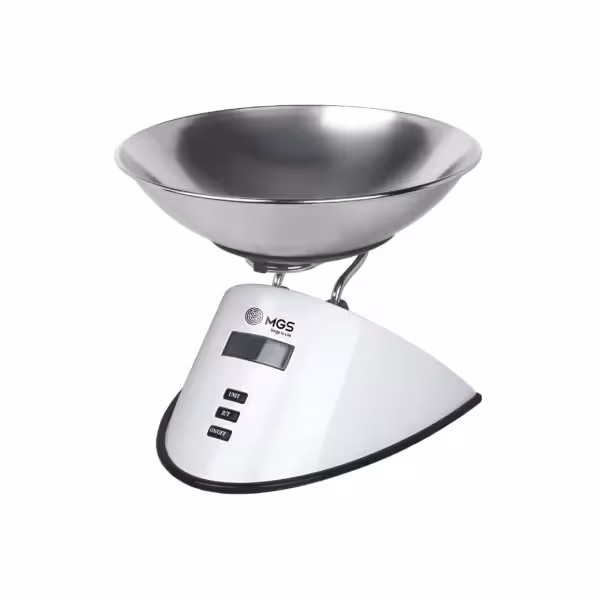 ام جي اس - ترازو آشپزخانه كاسه دار سفيد