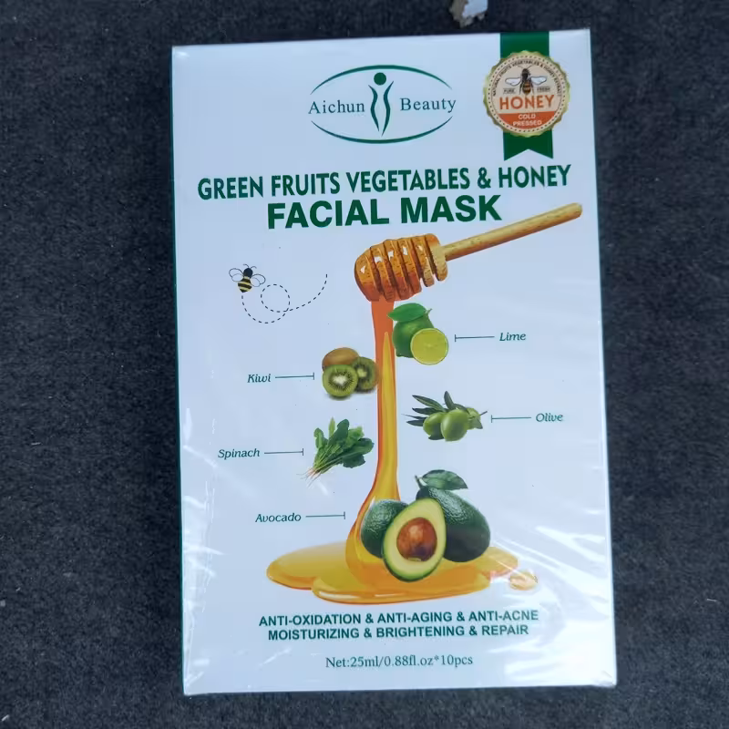 ماسک ورقه ای صورت رایحه عسل و میوه های سبز | amazonchi
