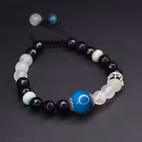 دستبند سنگی عقیق وسلنایت وجاسپر کد 310188