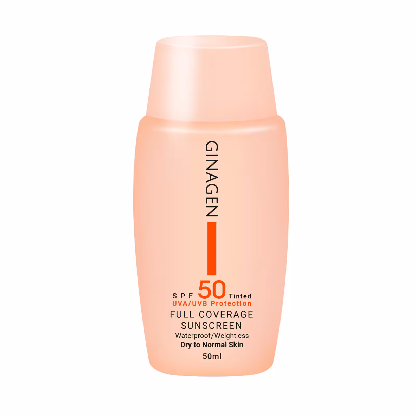 کرم ضد آفتاب رنگی ژیناژن مناسب پوست خشک ونرمال spf50 (03)