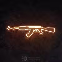 تابلو نئون اسلحه کلاش AK-47