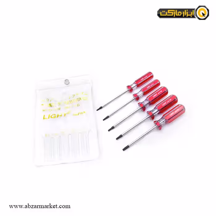 ست پیچ گوشتی ستاره ای لایت 5 عددی مدل TX-S500