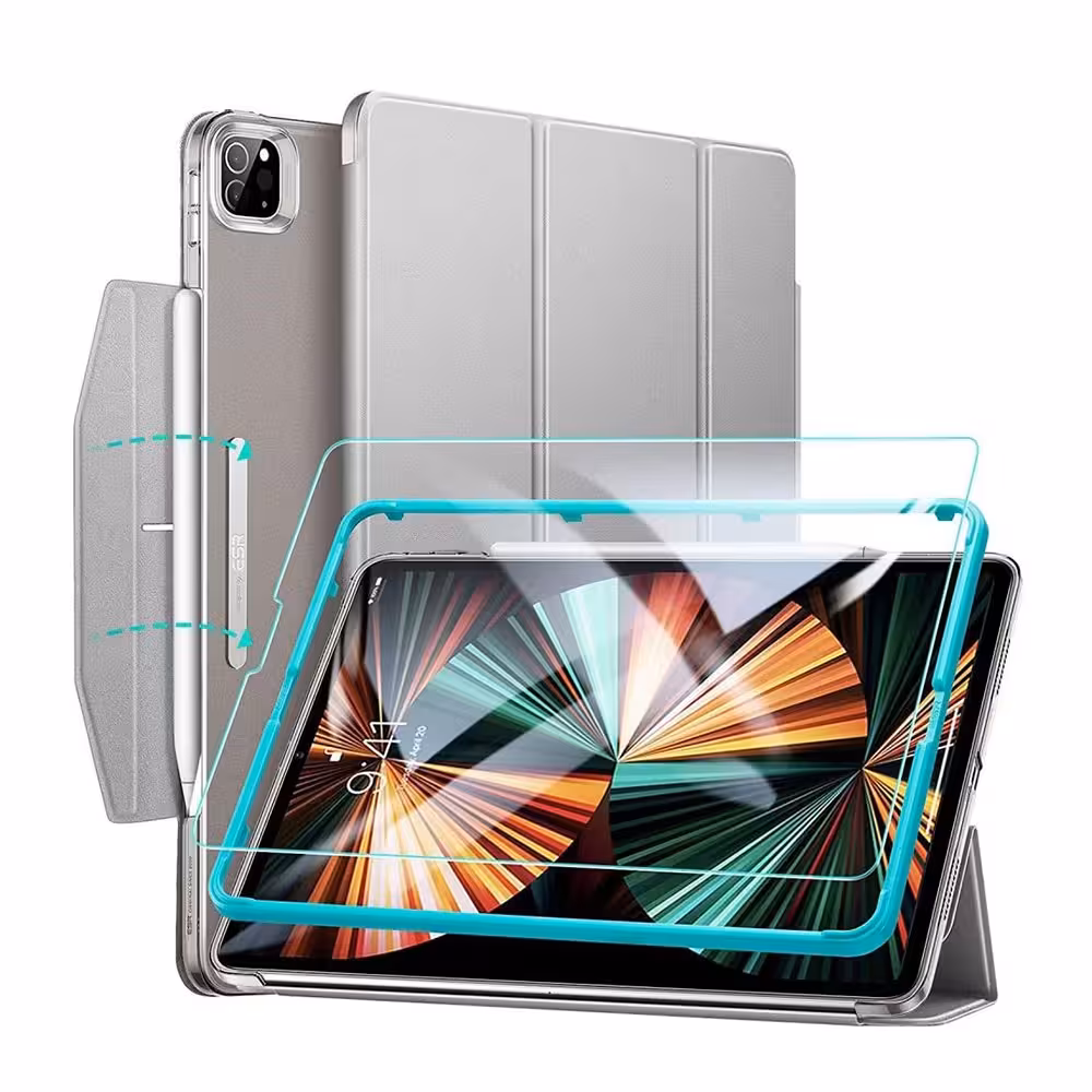 ESR iPad Pro 12.9 (2022/2021/2020) Ascend Trifolِ with Tempered Glass