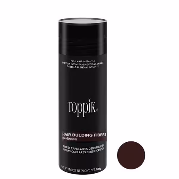 پودر پر پشت کننده مو تاپیک قهوه ای شماره 04 (BROWN) بسته 50 گرمی