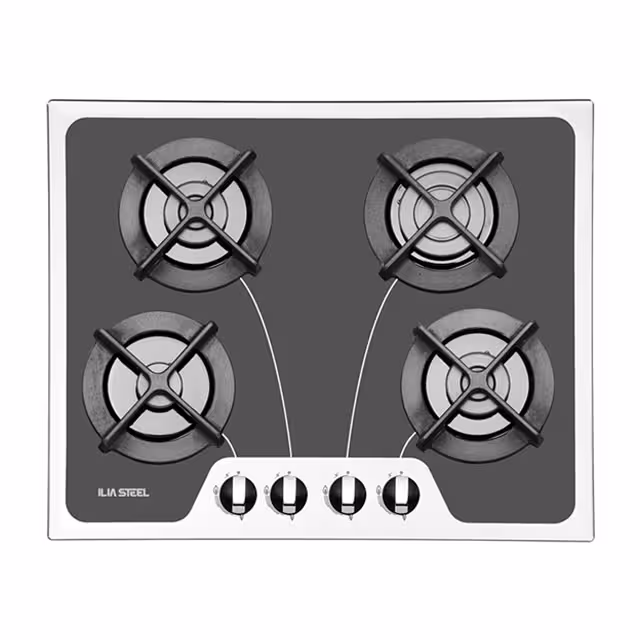 اجاق گاز صفحه ای شیشه ای ایلیا استیل مدل G 408