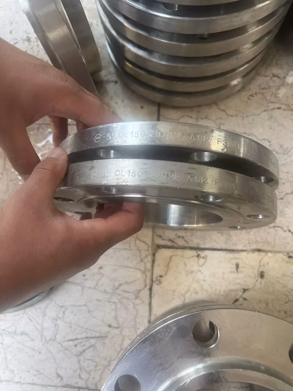 فلنج اسلیپ ان5 اینج کلاس 150 ریس فیس SS304 ایرانی