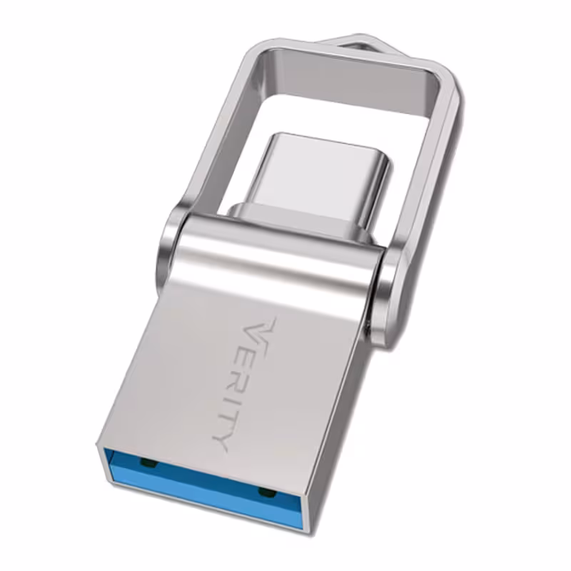 فلش مموری تایپ سی و USB 3.0 وریتی مدل O512 ظرفیت 128 گیگابایت