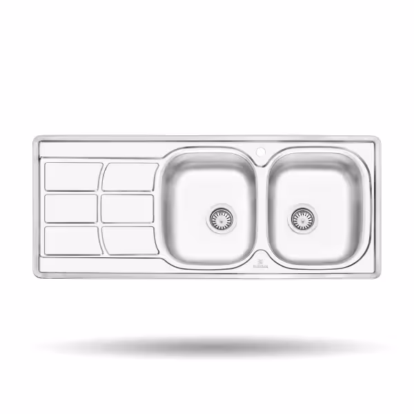 سینک ظرفشویی نیمه فانتزی توکار پرنیان استیل مدل PS 2209