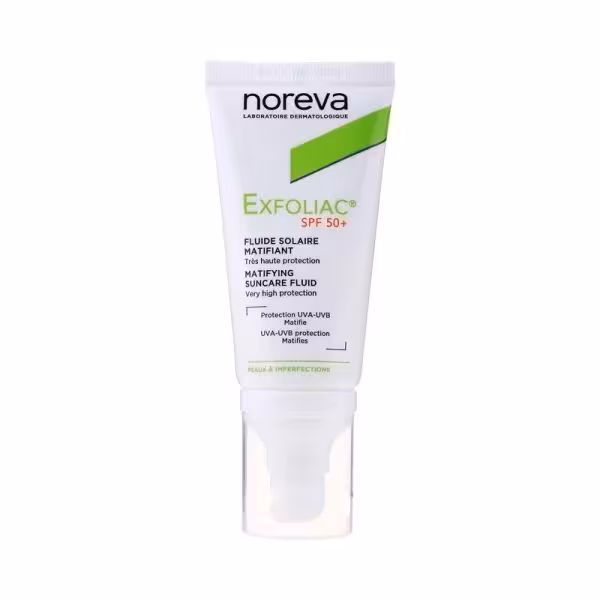 کرم ضدآفتاب اکسفولیاک نوروا( NOREVA-Exfoliac Sunscreen SPF50 )