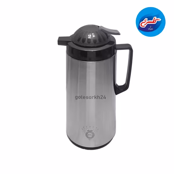 فلاسک الغمه شیشه دار بدنه استیل 1/6 لیتر