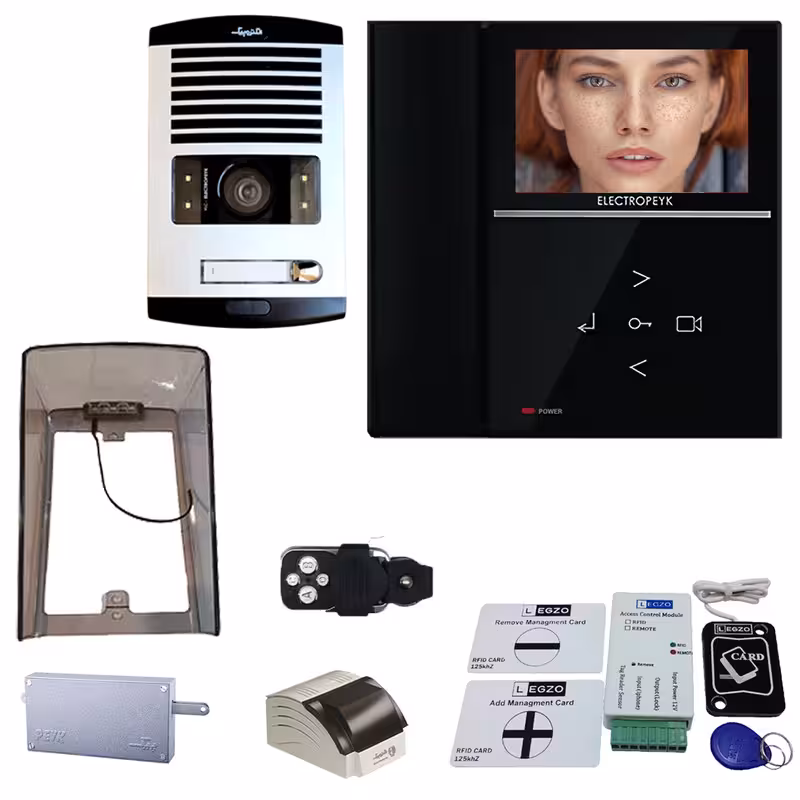 دربازکن تصویری الکتروپیک مدل FD1086/592/Black/1 یک واحدی باماژول ریموت دار | چاوه