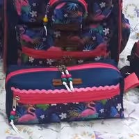 جامدادی سه زیپ ست کوله پشتی