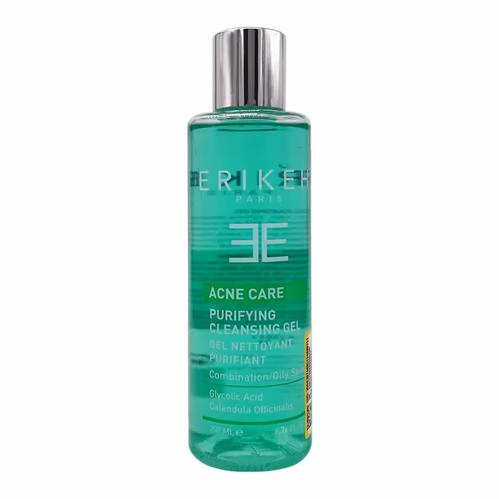 ژل پاک کننده و کنترل چربی اریکه 200 میل ERIKEH ACNE CARE PURIFYING CLEANSING GEL
