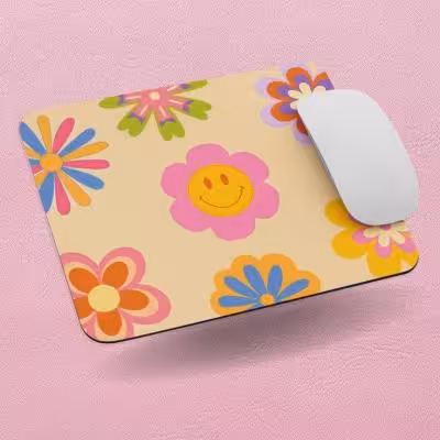 موس پد طرح گل گلی