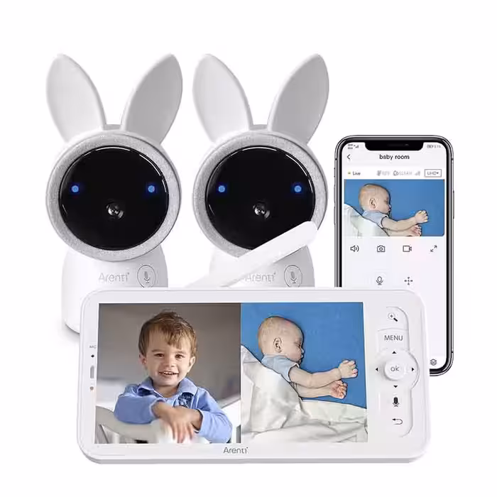 دوربین و مانیتور امنیتی کودک برند Arenti  AInanny 2K UHD 2 Cam Kit