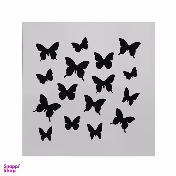 شابلون تزئین کیک و شیرینی طرح پروانه