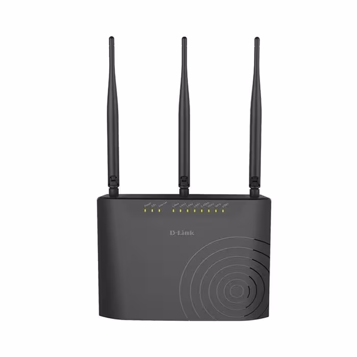مودم روتر ADSL/VDSL دی لینک مدل DSL-2870A AC750 بی سیم سه آنتن