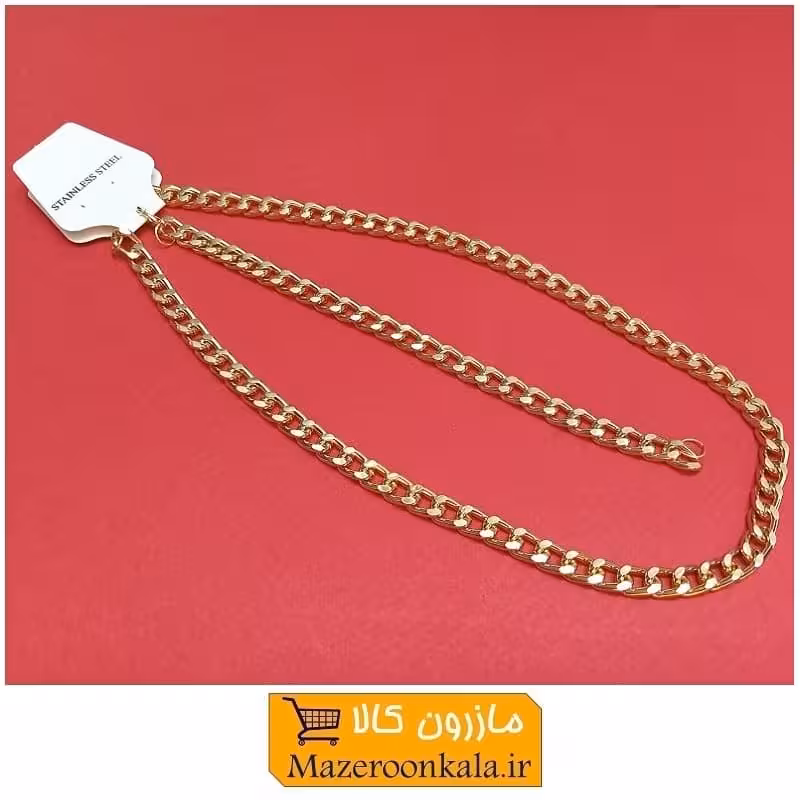 ست گردنبند و دستبند زنجیر کارتیه یا کارتیر طلایی B وزن 24 گرم فروش تک و تعداد ZBD-018