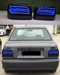 چراغ عقب دودی پراید 131 و صبا طرح  E200آبی