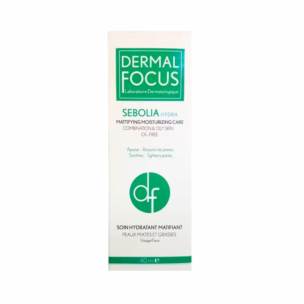 کرم آبرسان و مات کننده پوست چرب درمال فوکوس مدل Sebolia Hydra حجم 40 میل