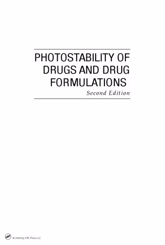 خرید و دانلود نسخه کامل کتاب Photostability of Drugs and Drug Formulations, Second Edition