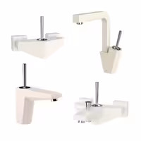 ست کامل شیرآلات شودر مدل تیفانی شیری کروم