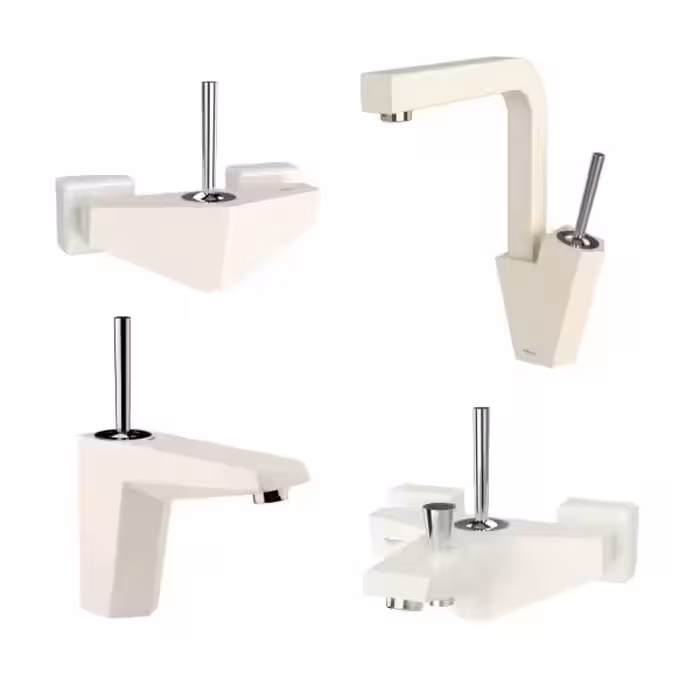 ست کامل شیرآلات شودر مدل تیفانی شیری کروم