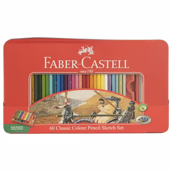 مداد رنگی 60 رنگ فابر-کاستل مدل Sketch | چاوه