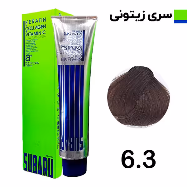 رنگ مو بلوند زیتونی تیره سوبارو شماره 63