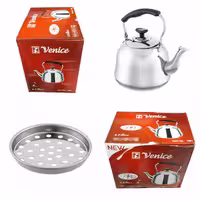 کتری استیل 4 لیتری ونیز Venice

استیل آهنربا نگیر ضدزنگ
دارای درب مجزا و درب شبکه سوراخ دار برای قرار دادن قوری روی کتری