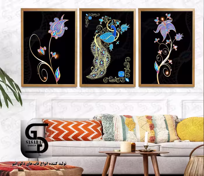 تابلو دکوراتیو سه تکه 60*40 درجه1