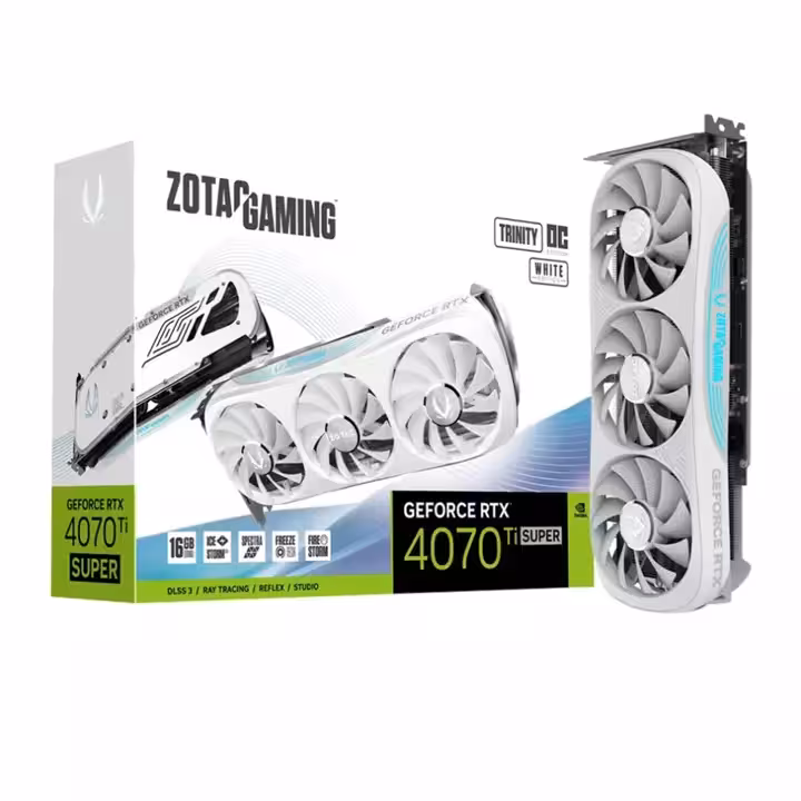 کارت گرافیک زوتک ZOTAC RTX 4070 Ti SUPER TRINITY WHITE ED 16GB OC
