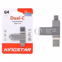 فلش 64 گیگ  Kingstar-c60 type c Doual C USB3.2