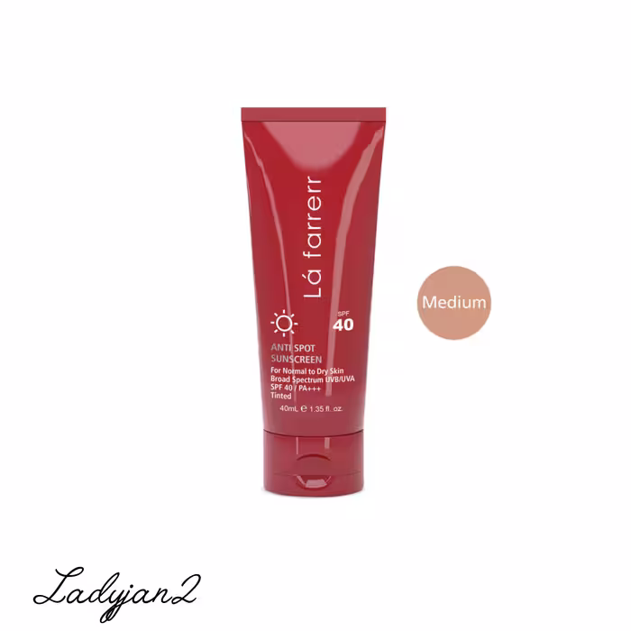 کرم ضدآفتاب و ضد لک رنگی لافارر مدل SPF 40-Medium مناسب پوست های خشک و معمولی حجم 40 میلی لیتر