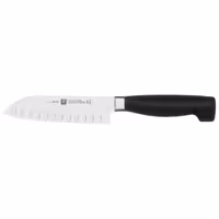 چاقوی آشپزخانه شف نایف ضد چسبندگی لبه دندانه دار زولینگ آلمان (دو بچه) Zwilling Four Star Santoku