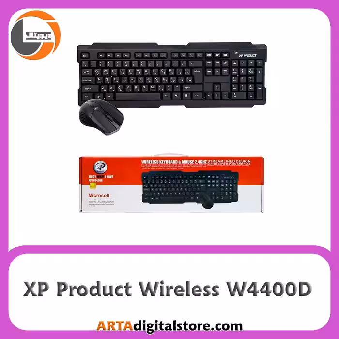 کیبورد و موس بی سیم Mouse & Keyboard Wireless XP Product XP-W4400D Black