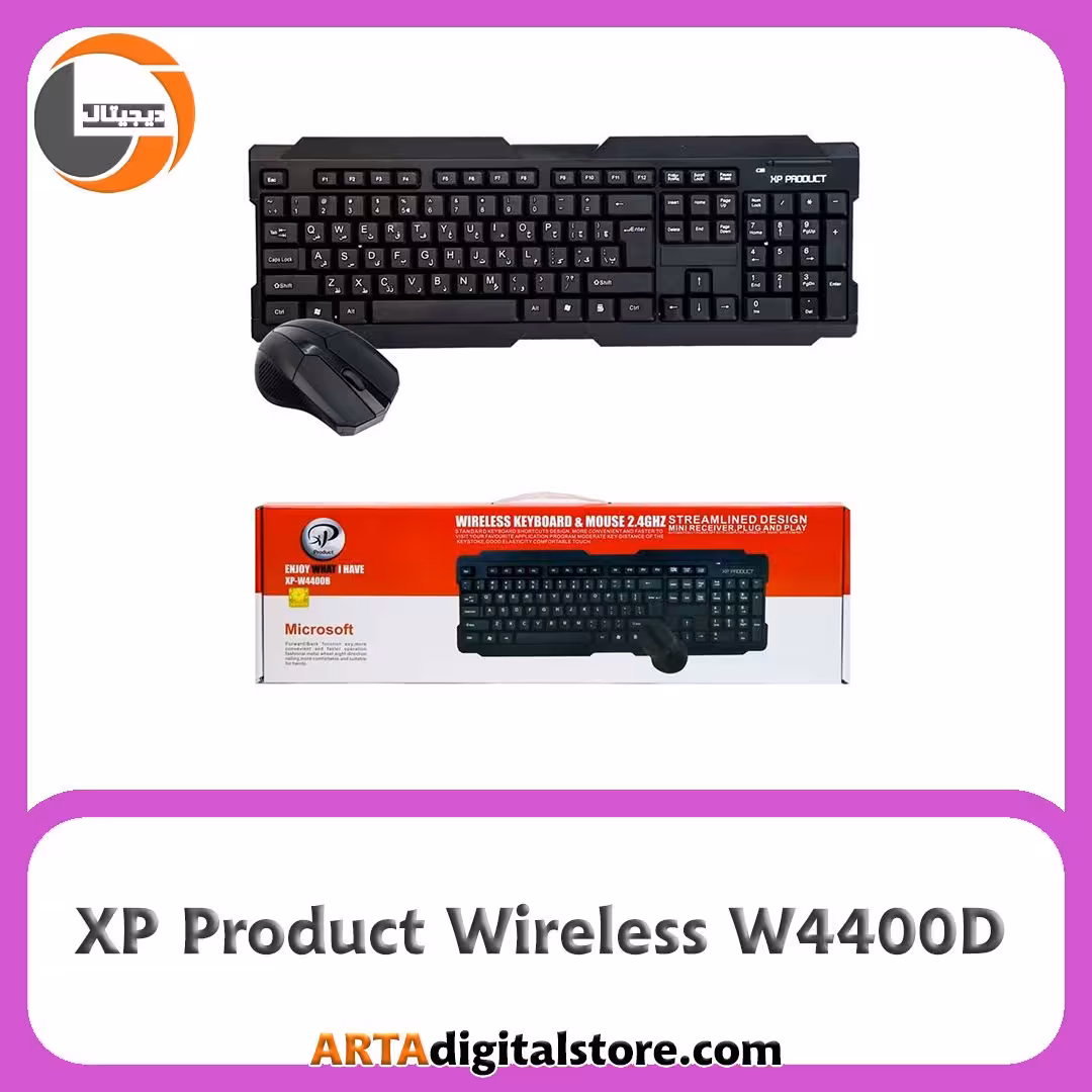 کیبورد و موس بی سیم Mouse & Keyboard Wireless XP Product XP-W4400D Black