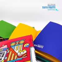 دفتریادداشت TUUTTI-FRUTTIهمیشه جلدسخت کاغذرنگی