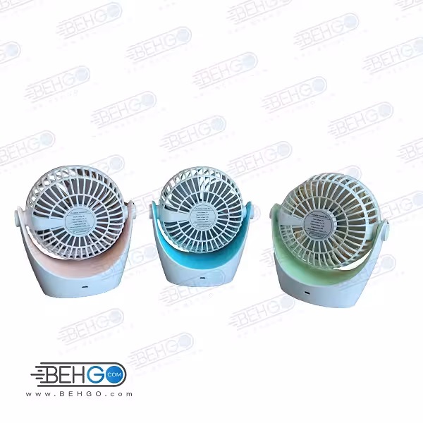 فن رومیزی و پنکه خنک کننده فن قابل حمل مسافرتی شارژی بدون سیم جمع شو مدل Best PORTABLE fan