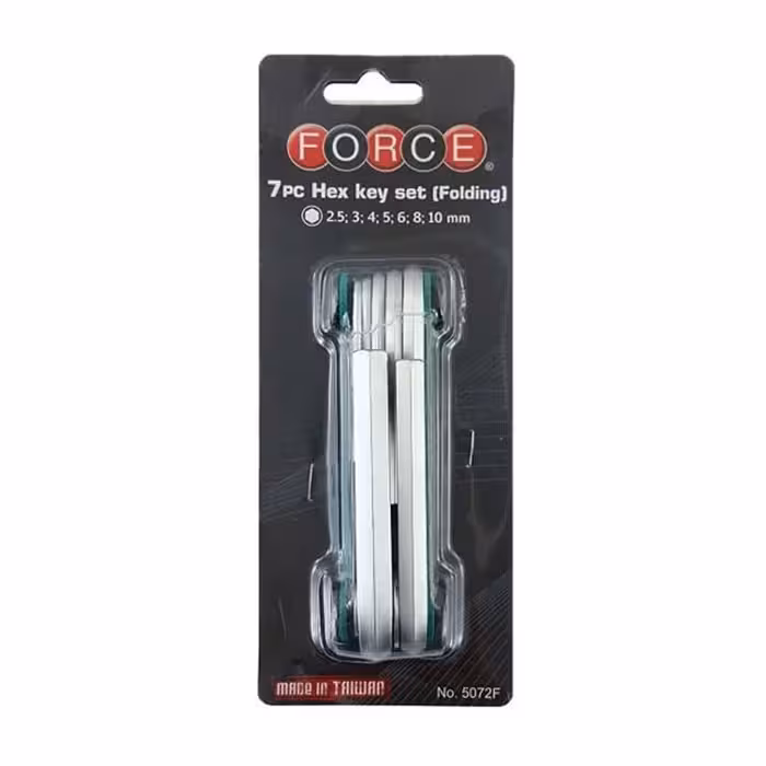 آچار آلن عالی  چاقویی 7 عددی  برند FORCE-5072F