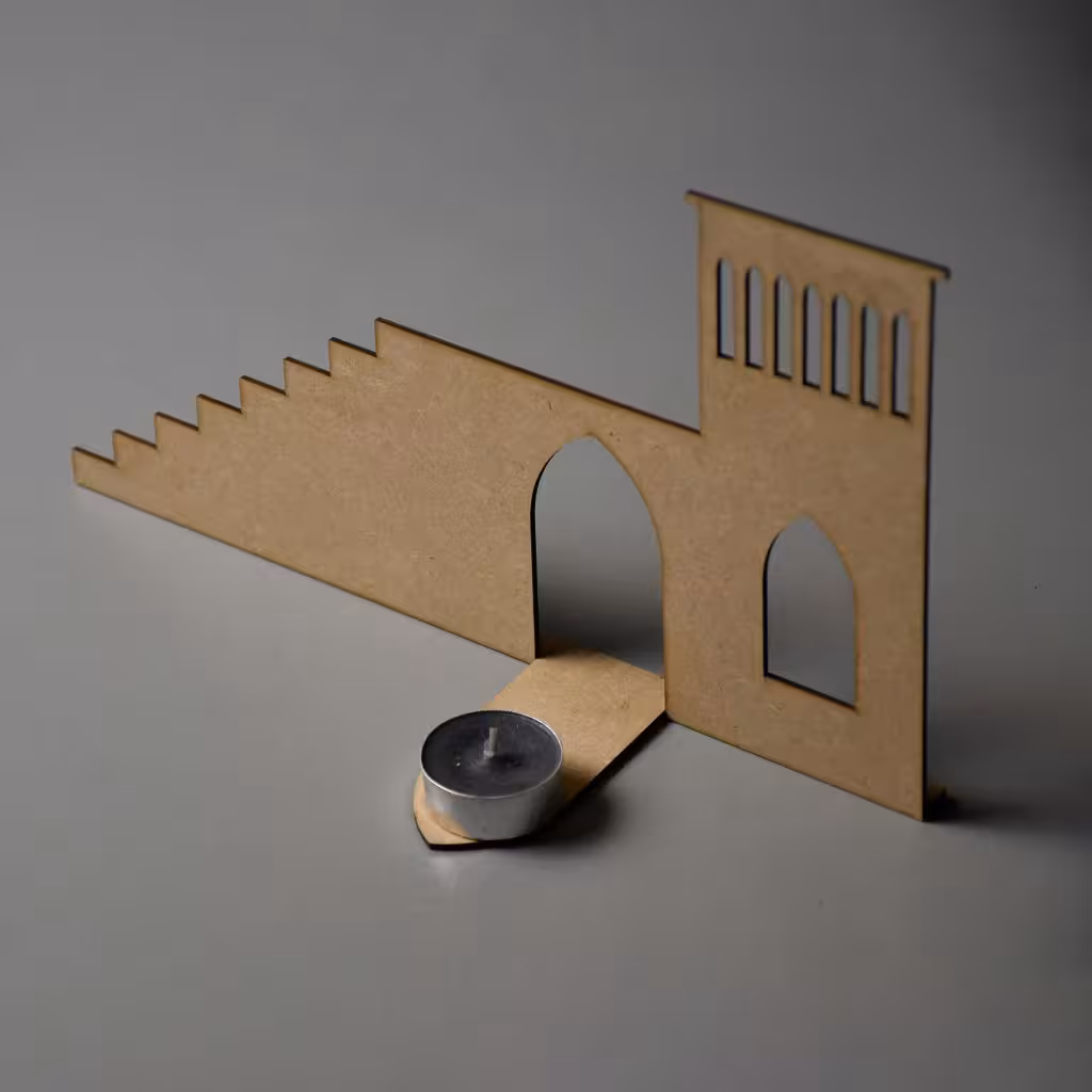 جاشمعی چوبی ایمجین گالری طرح مینیمال 4