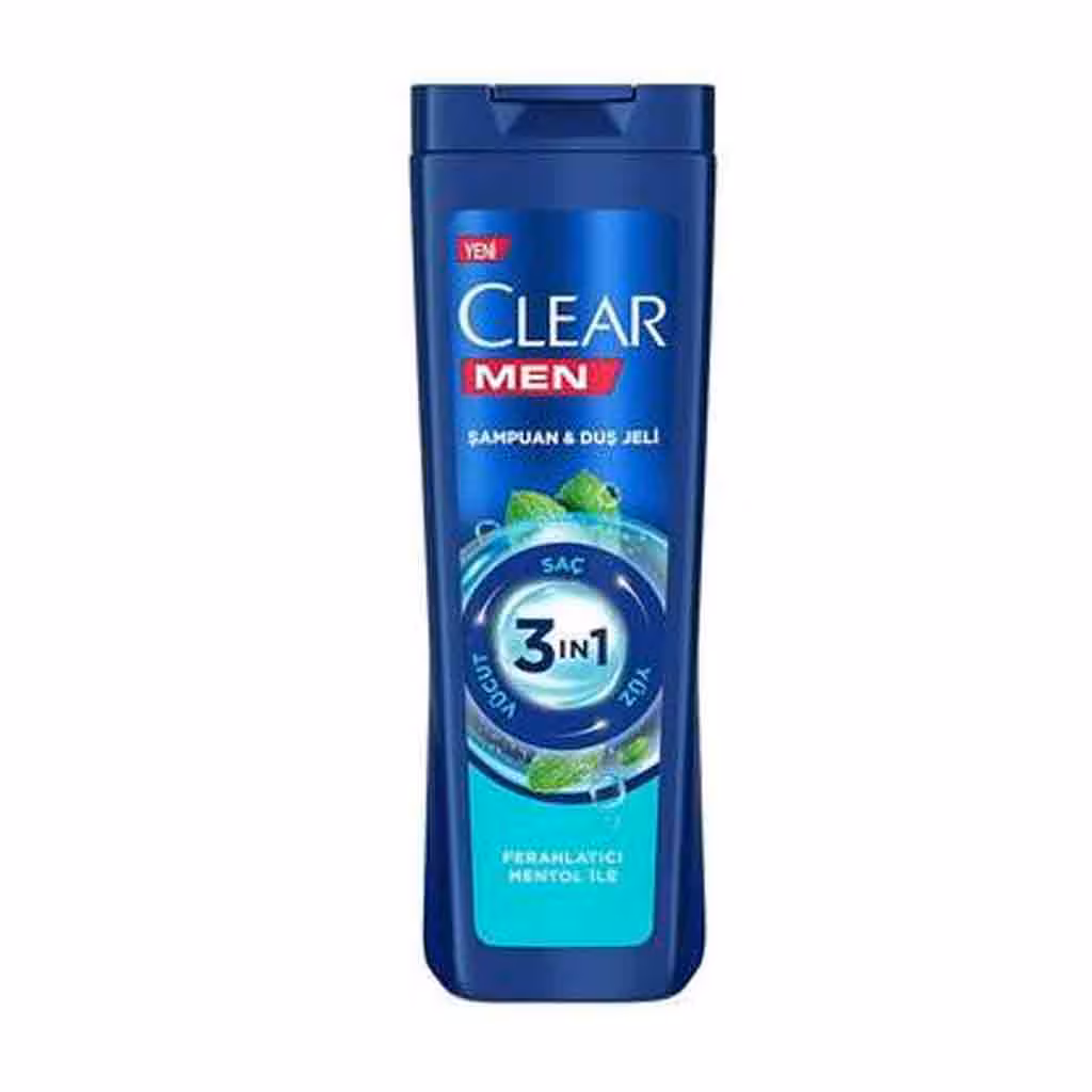 شامپو و ژل دوش مردانه 3 در 1کلیر clear ضد شوره و نرم کننده 350 میل