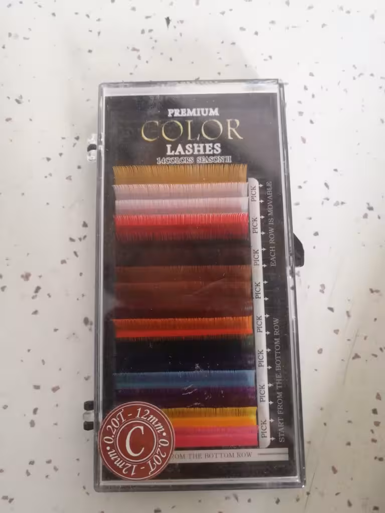 پالت مژه والیوم رنگی سایز 12