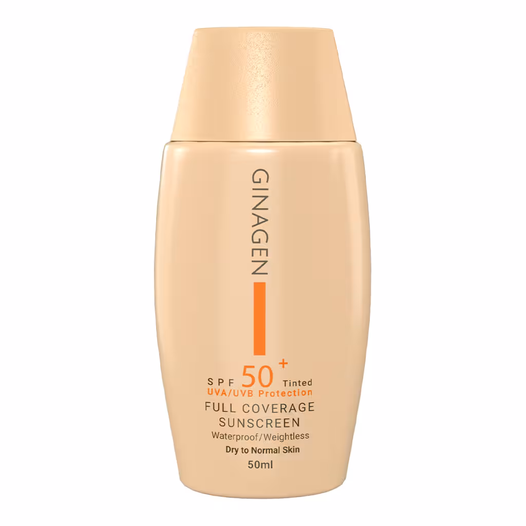 ضد آفتاب رنگی پوست نرمال و خشک 50SPF50 میلی لیتر ژیناژن ginagen