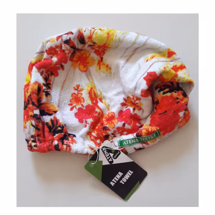 کلاه حوله ای حمام. .مناسب برای موهای بلند و کوتاه با آبگیری مناسب 