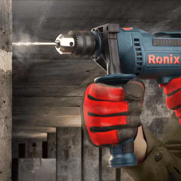 دریل 13 میلی متری چکشی سه نظام آچاری 750وات- بدون کیف BMC